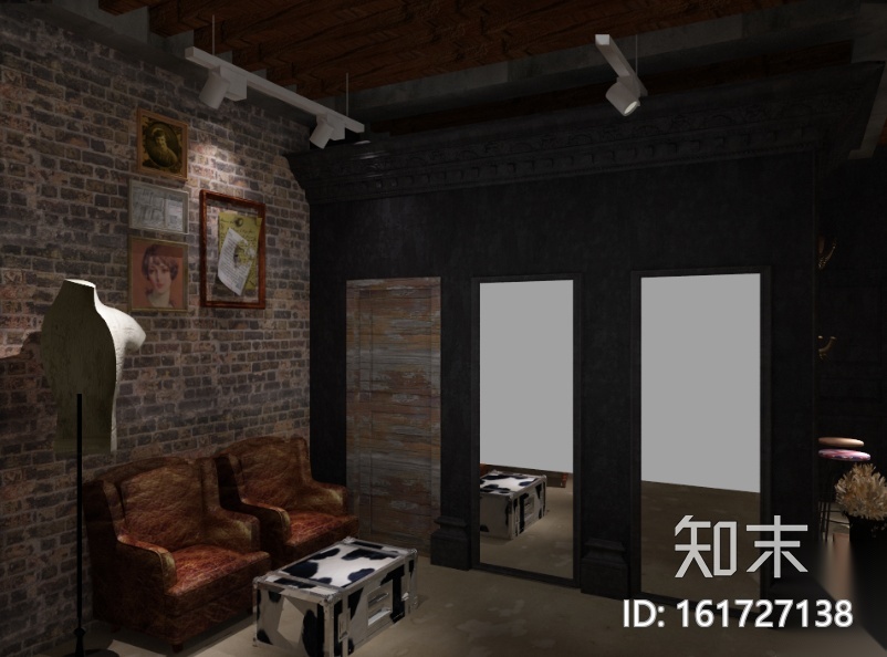 [江苏]吴江区永康路潮流店设计施工图（附效果图）cad施工图下载【ID:161727138】