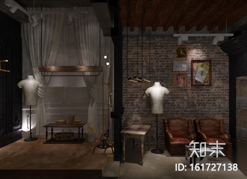 [江苏]吴江区永康路潮流店设计施工图（附效果图）cad施工图下载【ID:161727138】