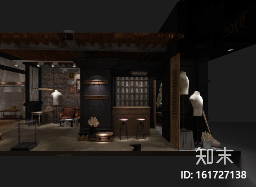 [江苏]吴江区永康路潮流店设计施工图（附效果图）cad施工图下载【ID:161727138】