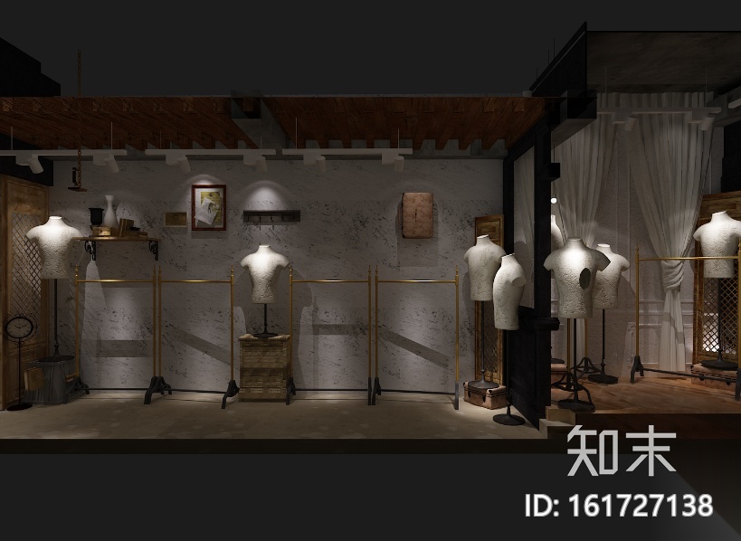 [江苏]吴江区永康路潮流店设计施工图（附效果图）cad施工图下载【ID:161727138】