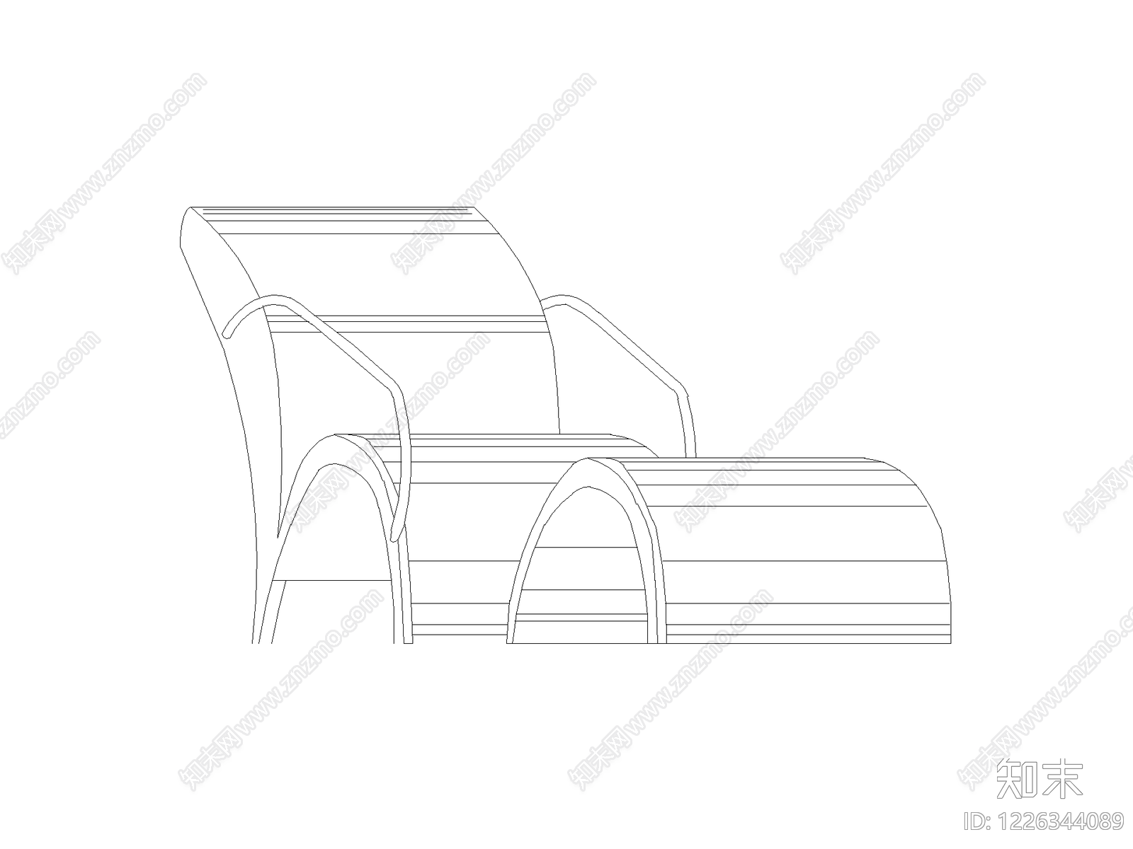现代椅子CAD图纸
