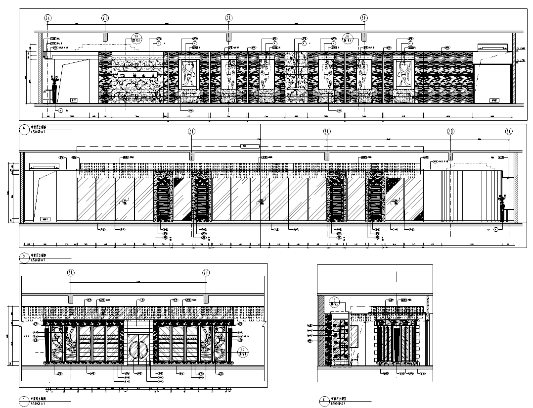 北京某五星酒店中餐厅室内设计施工图（含25张施工图）cad施工图下载【ID:161763127】