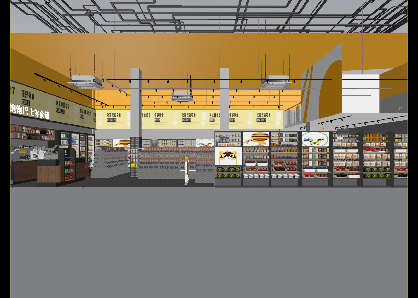 现代便利店3D模型下载【ID:1214579742】