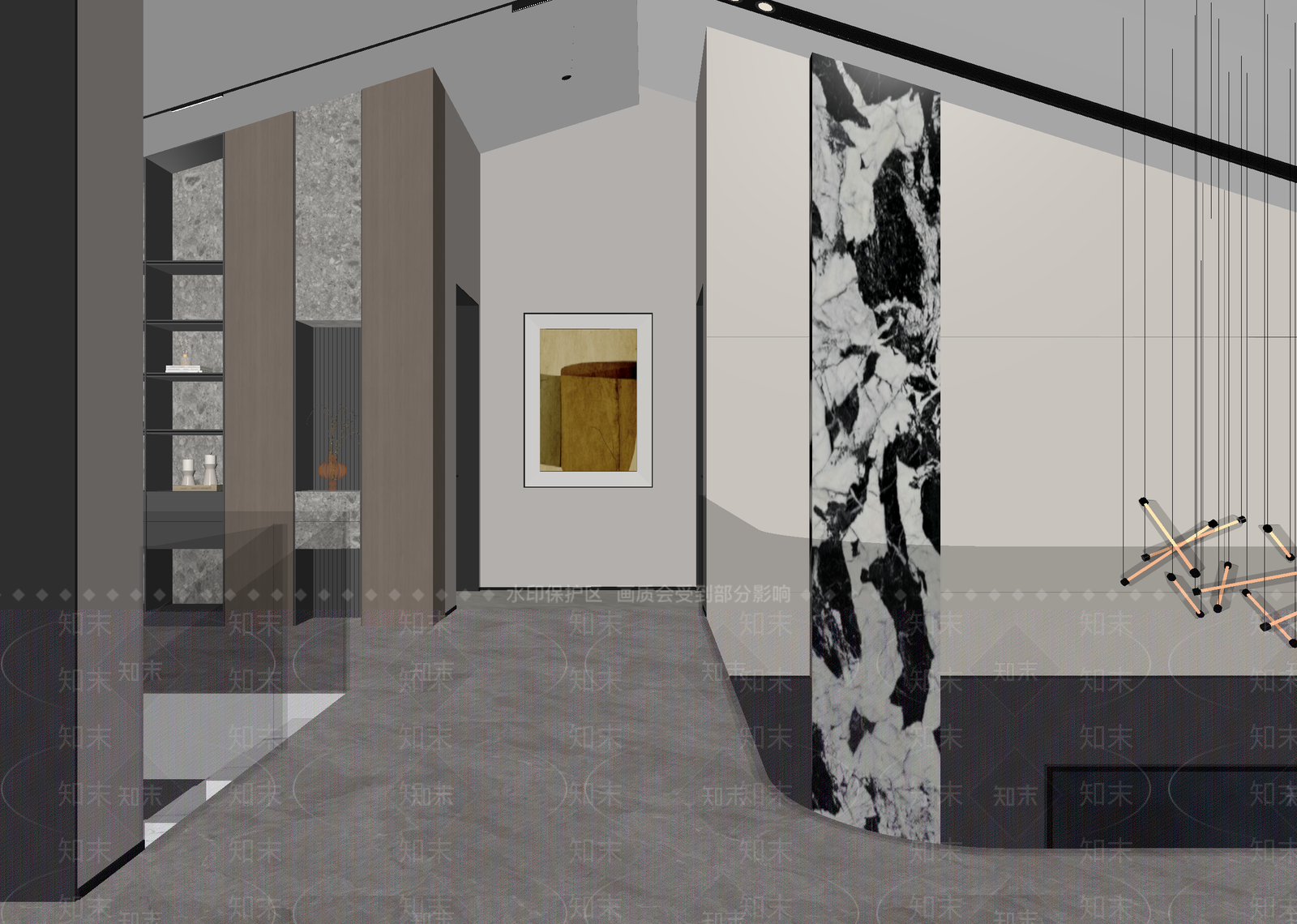 现代玄关3D模型下载【ID:1215110834】