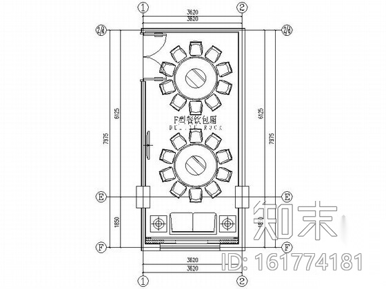 现代中式酒楼包间装修图cad施工图下载【ID:161774181】