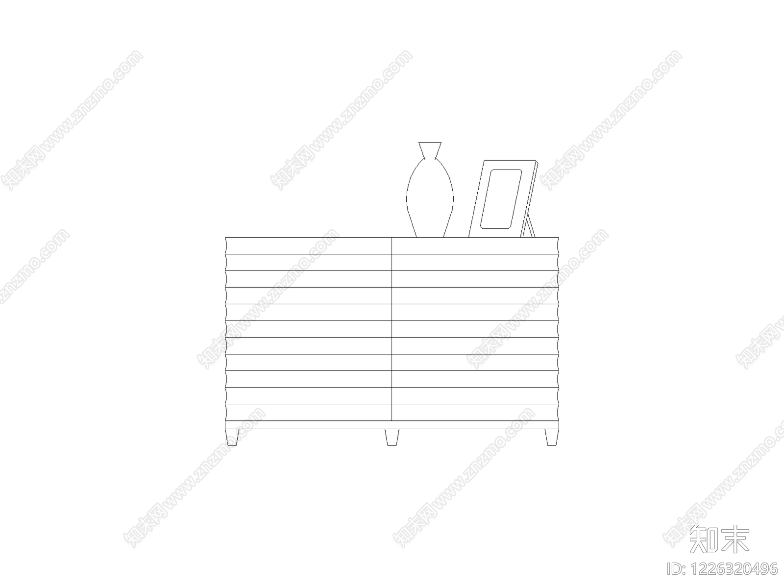 现代柜子立面图块cad施工图下载【ID:1226320496】