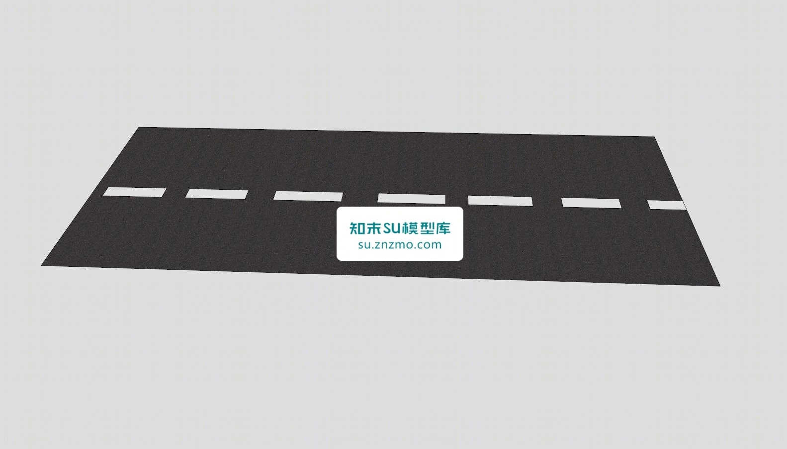 白色单虚线道路SU模型下载【ID:148482163】