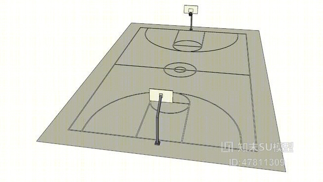 篮球场SU模型下载【ID:517888272】