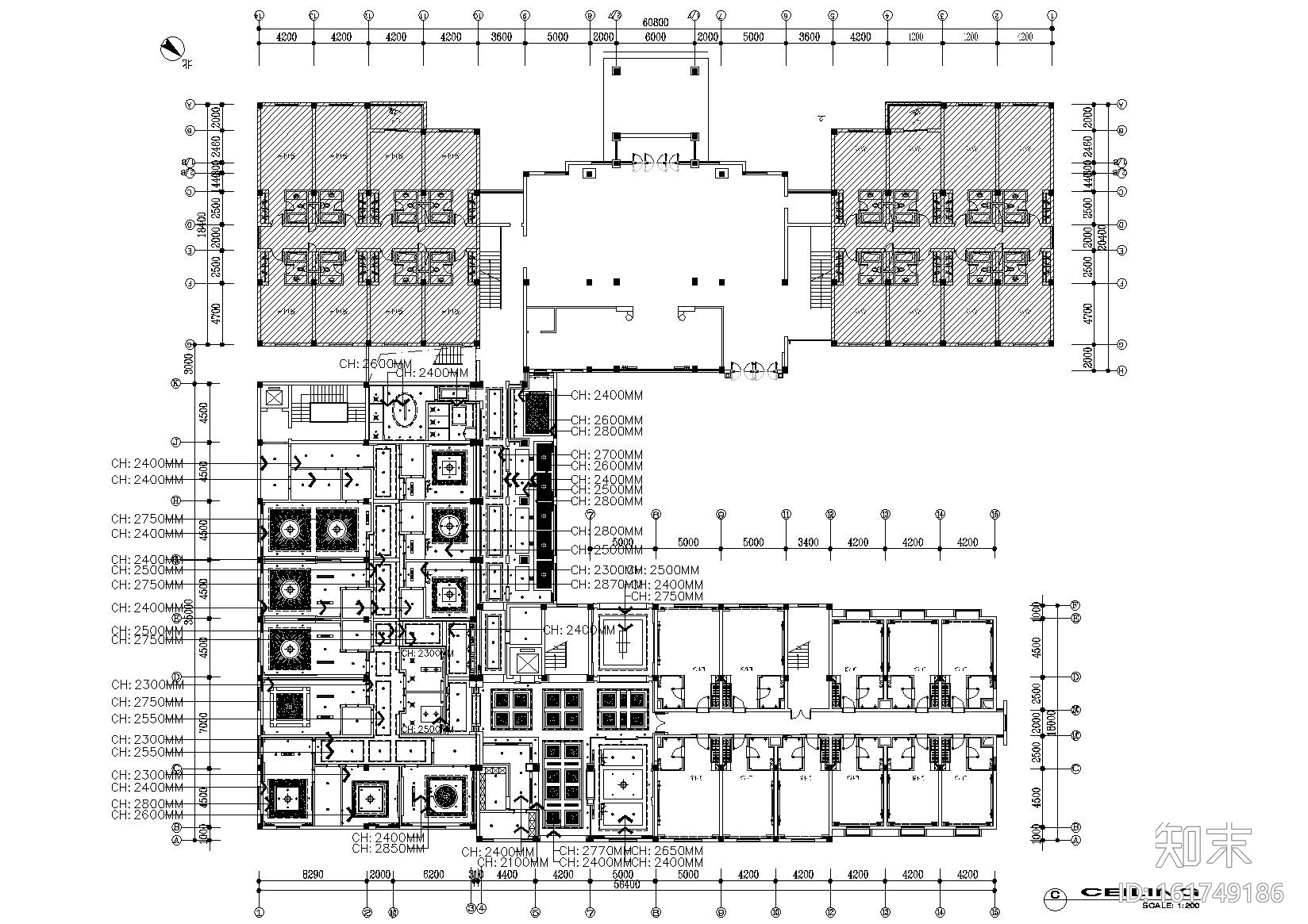 [江苏]宜兴南岳山庄酒店室内施工图+效果图施工图下载【ID:161749186】