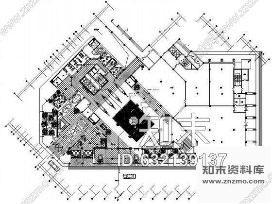 施工图山西某科教文交流中心大堂室内精装修图cad施工图下载【ID:632139137】