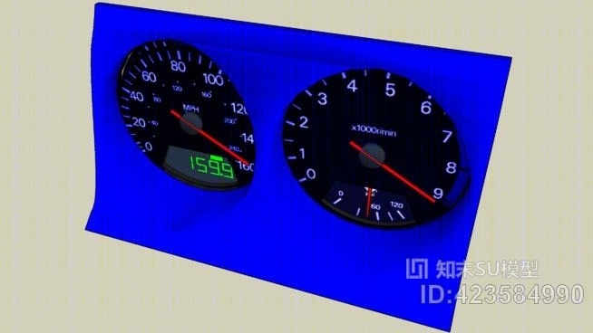 汽车零件速度表SU模型下载【ID:423584990】