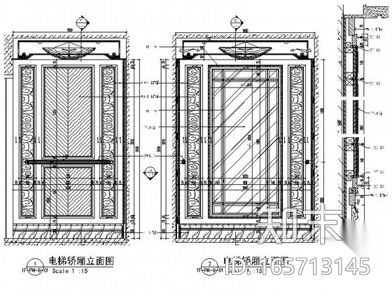 [上海]知名公司酒店电梯轿厢施工图施工图下载【ID:165713145】