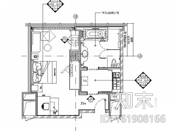 豪华酒店J户型客房装修图施工图下载【ID:161908166】