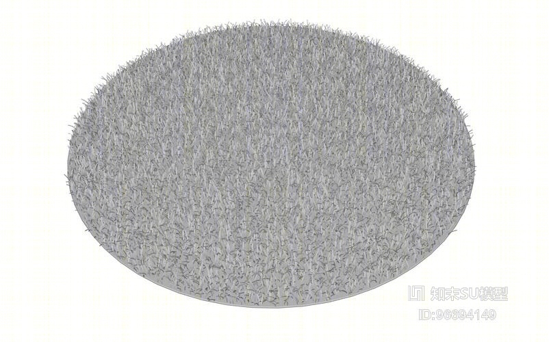 圆形绒毛地毯SU模型下载【ID:96694149】