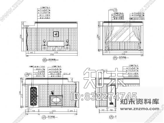 图块/节点酒店标准套房立面设计图cad施工图下载【ID:832274745】