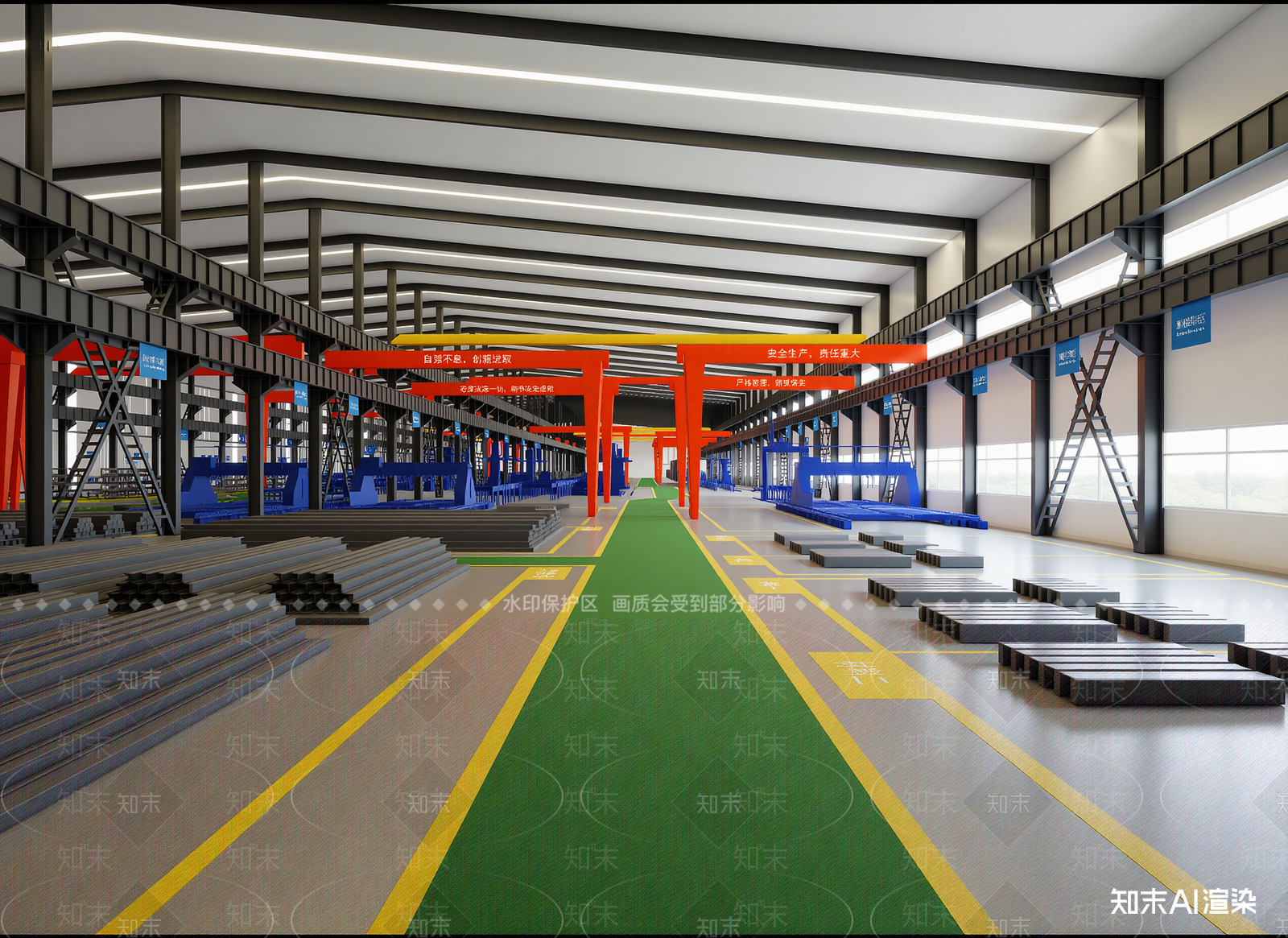 工业车间3D模型下载【ID:1214936405】