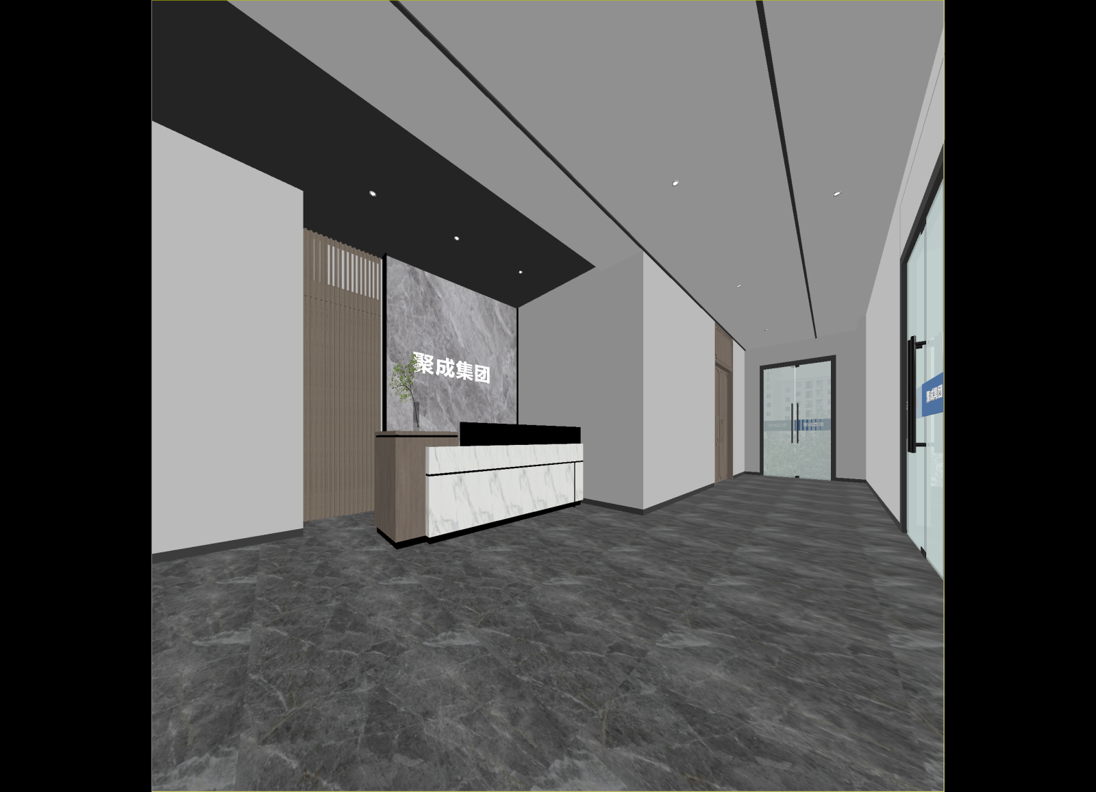 现代办公大厅3D模型下载【ID:1214289794】