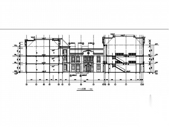 15班法式贵族幼儿园建筑施工图cad施工图下载【ID:165144158】