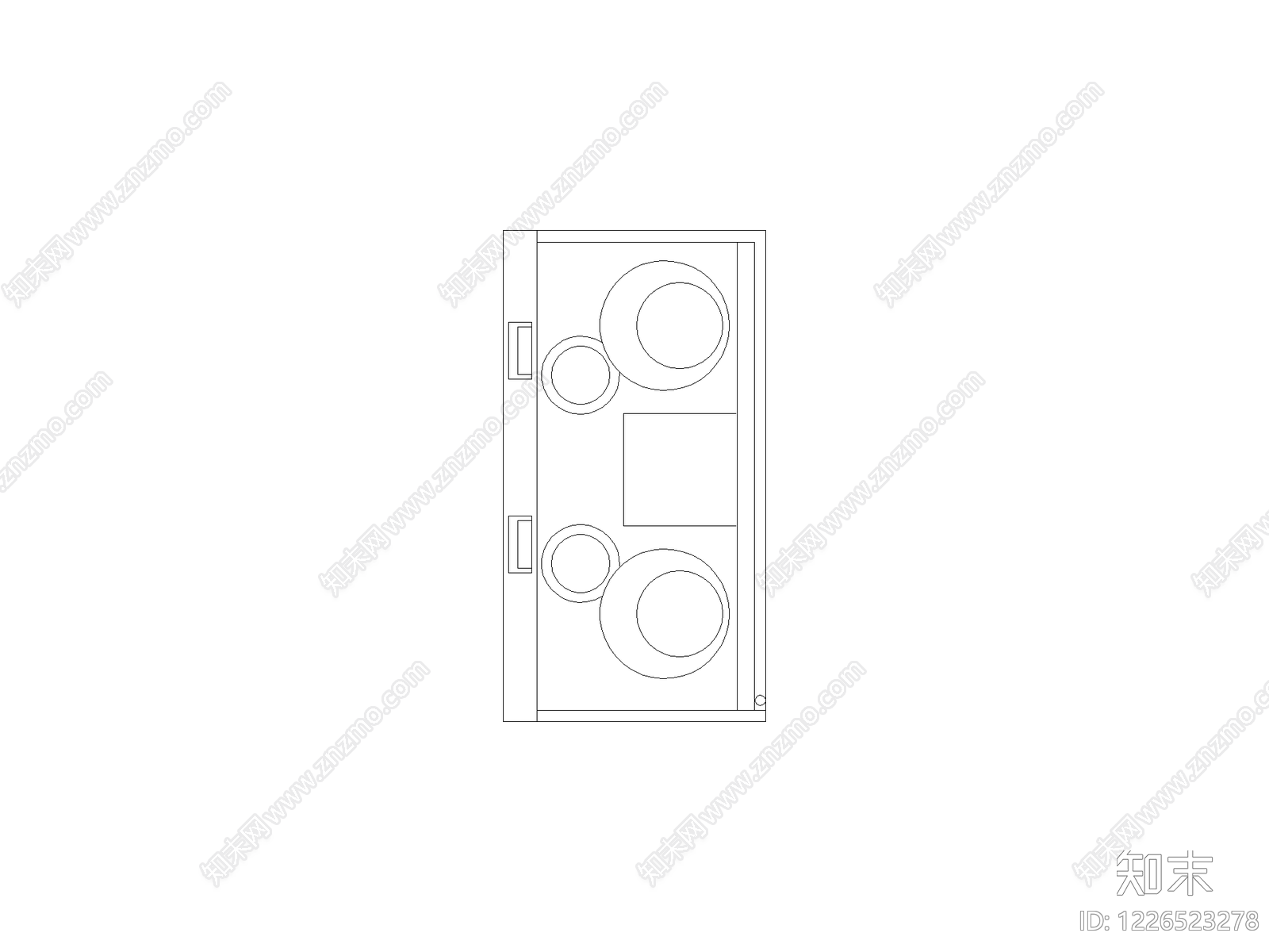 餐饮空间设计模块cad施工图下载【ID:1226523278】