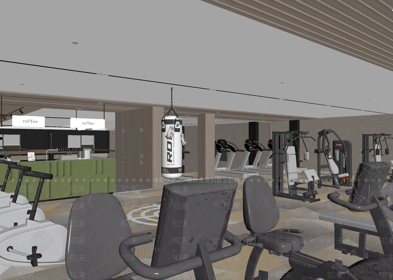 现代健身房3D模型下载【ID:1215117488】