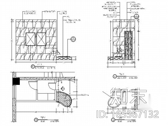 家具旗舰店茶文化及情景区室内装修图（含效果）cad施工图下载【ID:165367132】