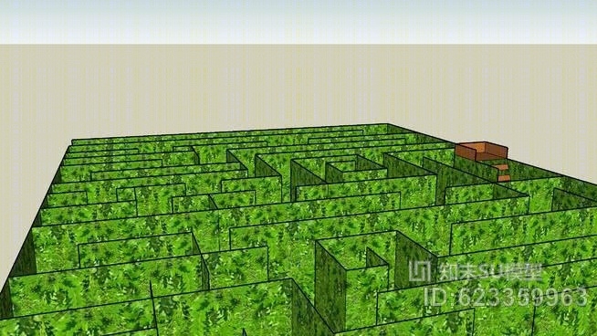 树篱迷宫SU模型下载【ID:623359963】