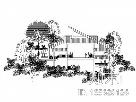 [临海]某风景区旅游区服务中心方案图cad施工图下载【ID:165628126】