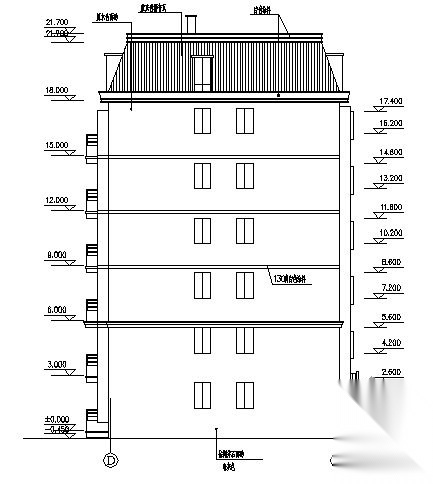 株洲市某六层住宅楼建筑施工图cad施工图下载【ID:149846104】