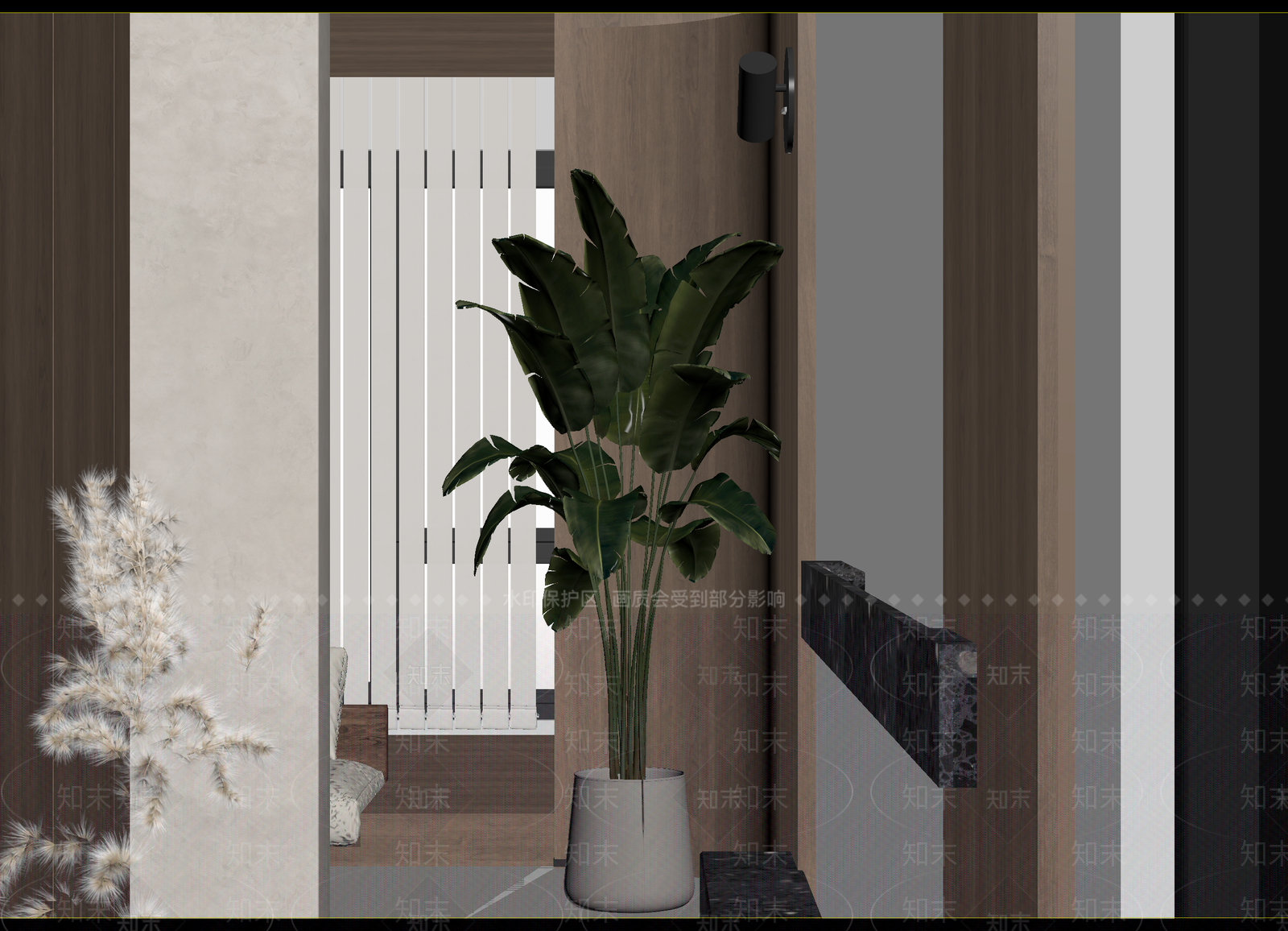 现代玄关3D模型下载【ID:1214772314】