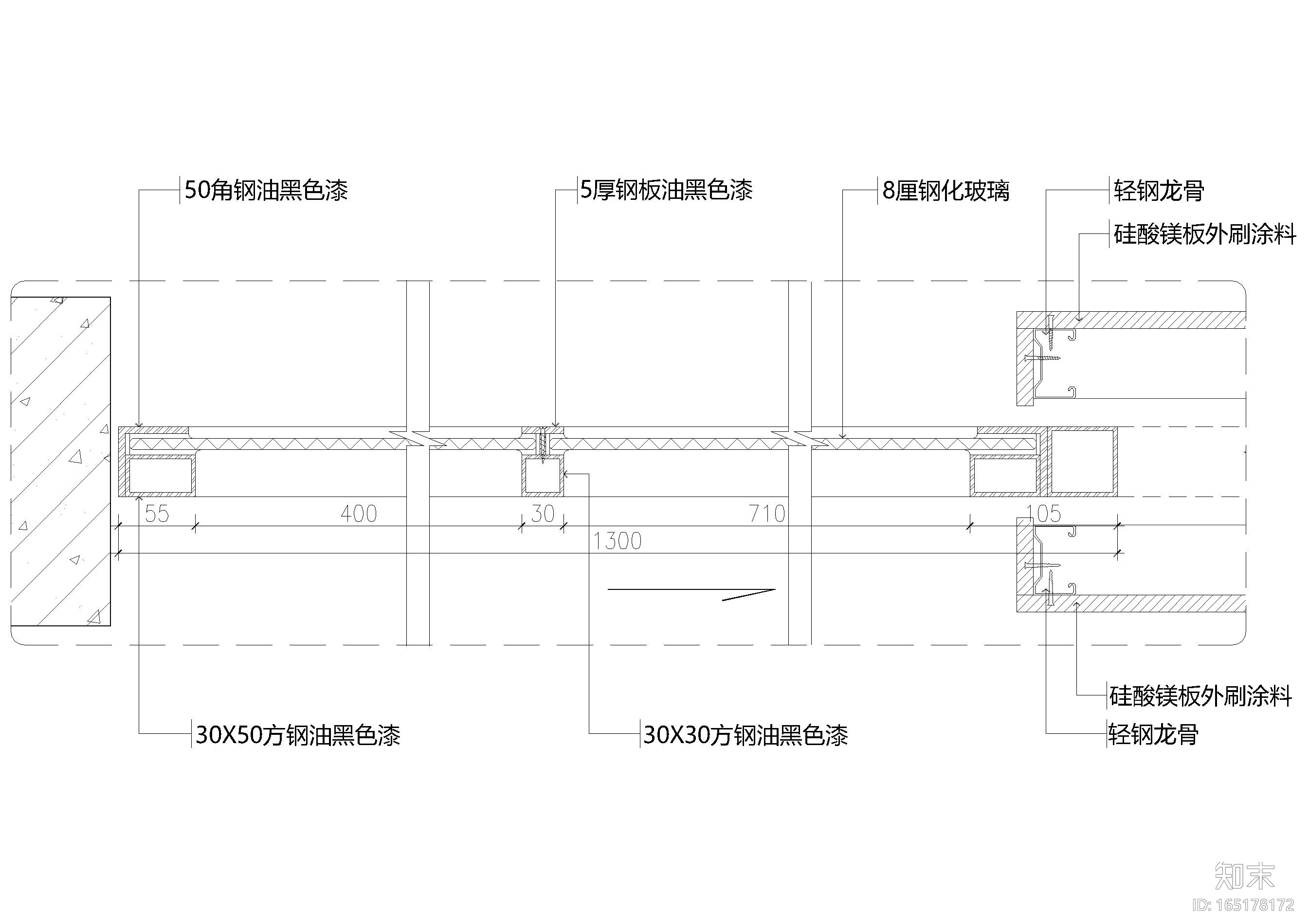 玻璃明暗推拉门施工图下载【ID:165178172】