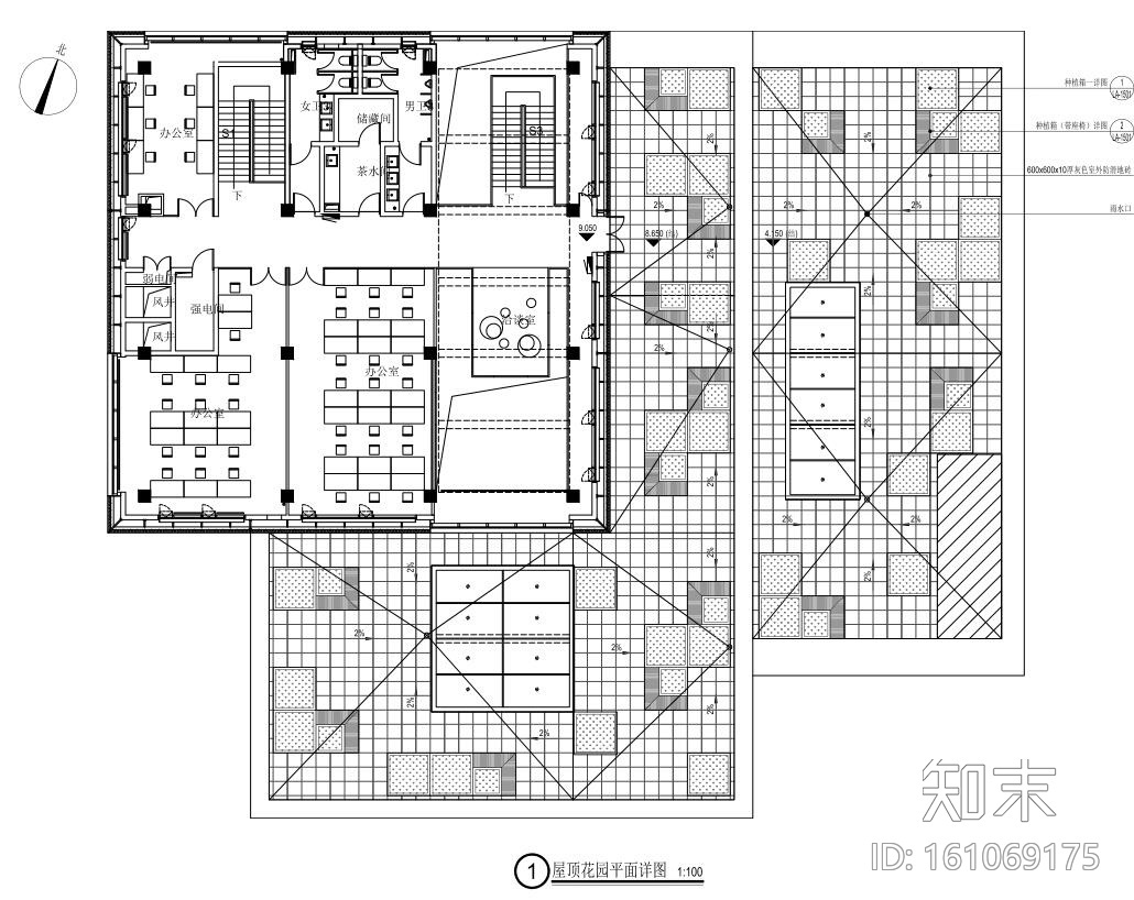 [湖北]漕河泾企业创新孵化器景观施工图设计施工图下载【ID:161069175】