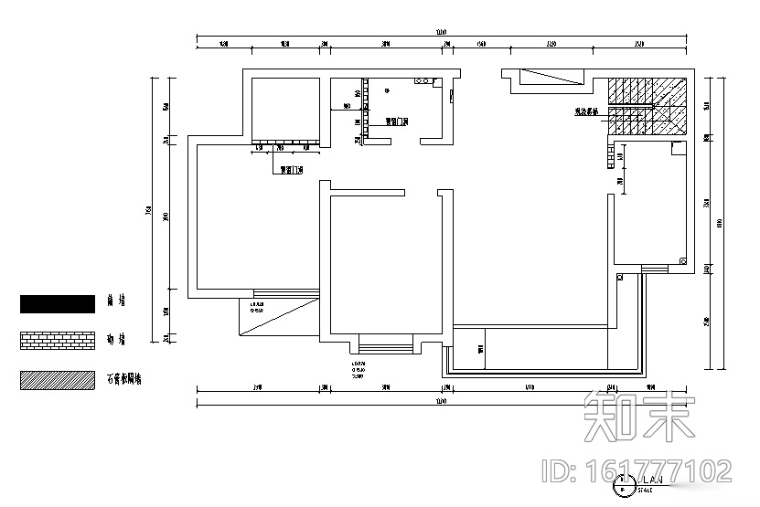 嘉业阳光城北欧复式住宅设计施工图（附效果图）cad施工图下载【ID:161777102】