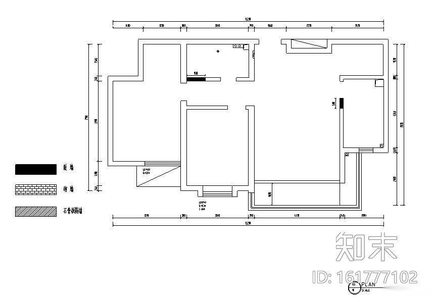 嘉业阳光城北欧复式住宅设计施工图（附效果图）cad施工图下载【ID:161777102】