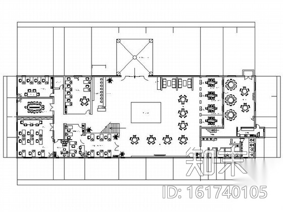 [重庆]经典售楼中心室内装修图cad施工图下载【ID:161740105】