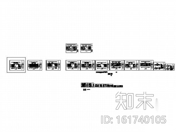 [重庆]经典售楼中心室内装修图cad施工图下载【ID:161740105】