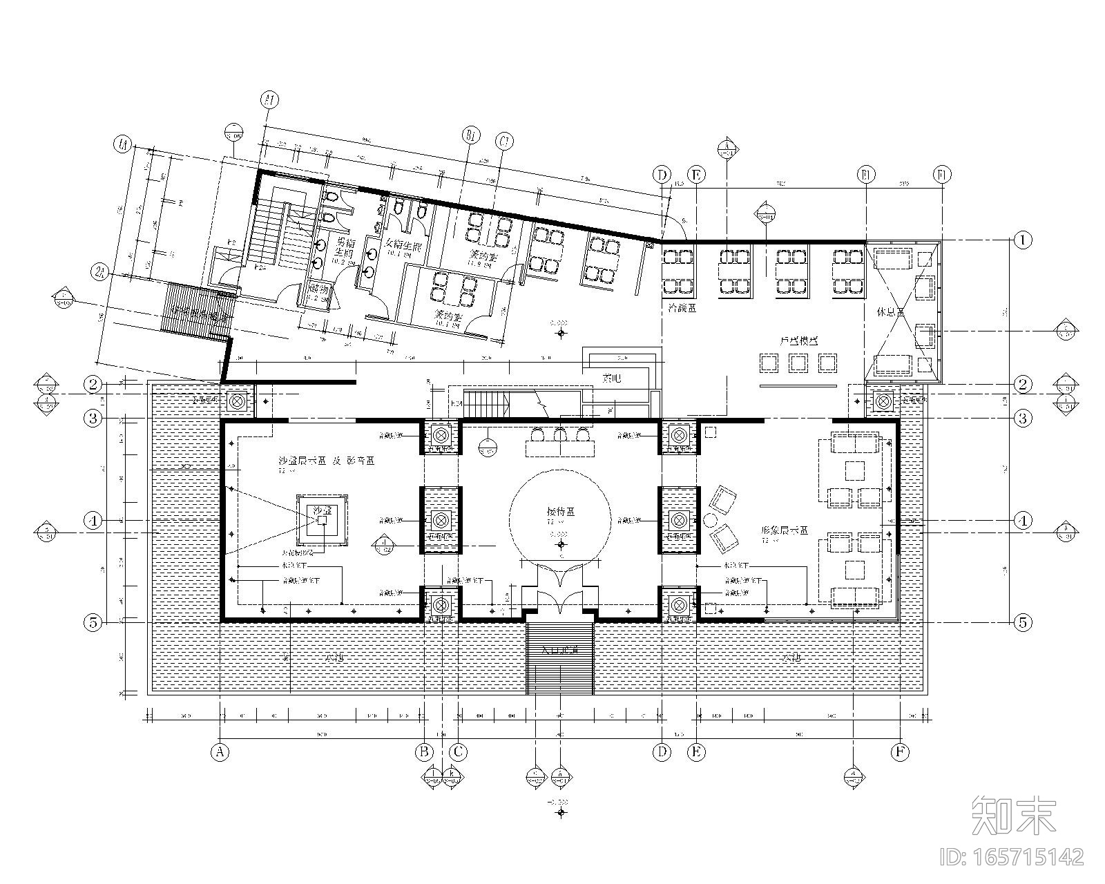 梁志天-北京耕天下室内办公空间装修施工图施工图下载【ID:165715142】