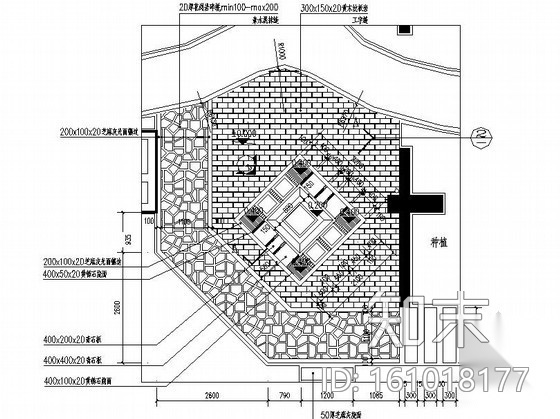 某广场景观设计工程图纸施工图下载【ID:161018177】