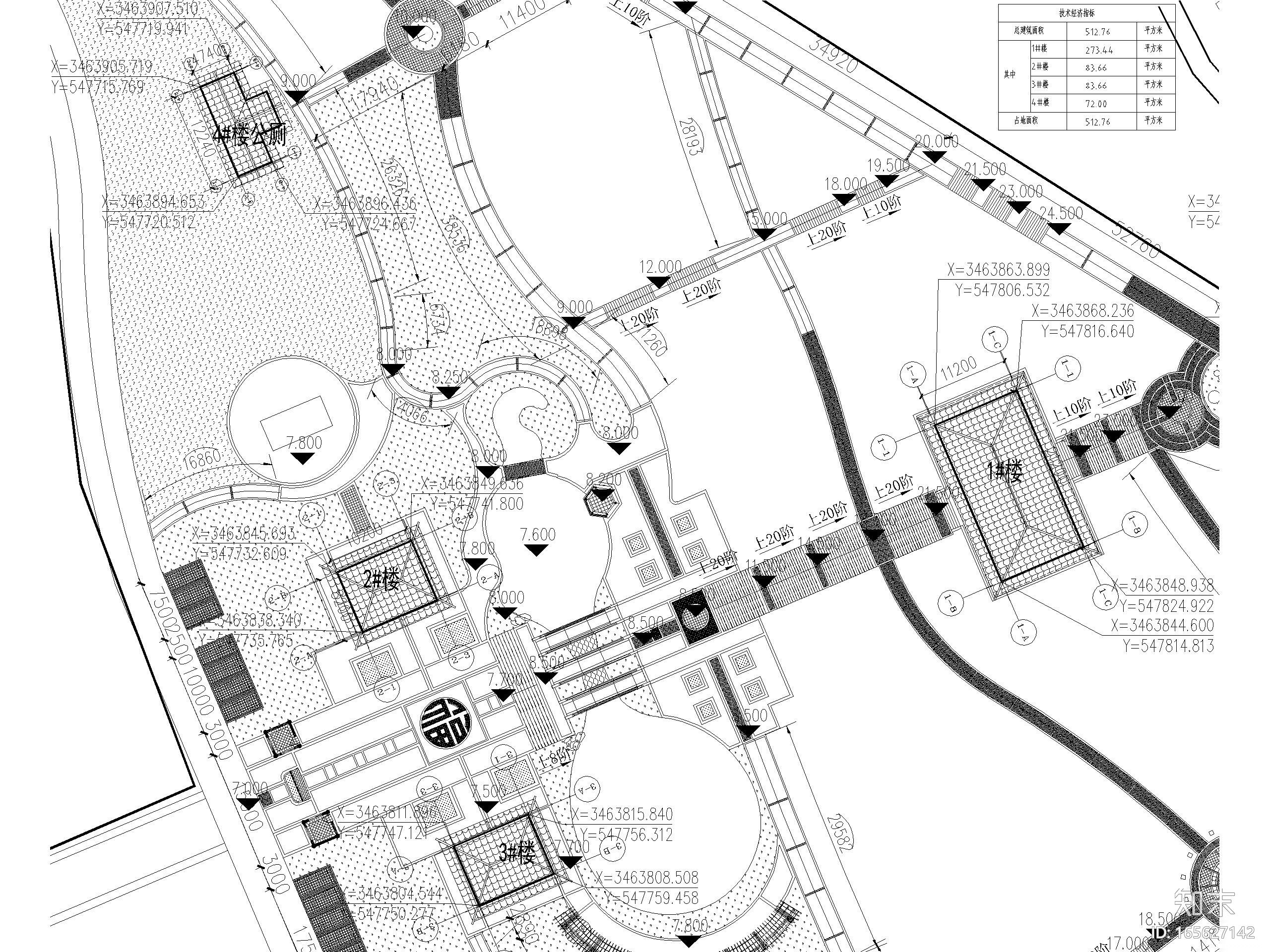 公墓园设计建筑施工图(CAD)施工图下载【ID:165627142】