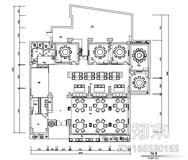 [福建]混搭风格海鲜主题餐厅设计施工图（附效果图）cad施工图下载【ID:166530165】