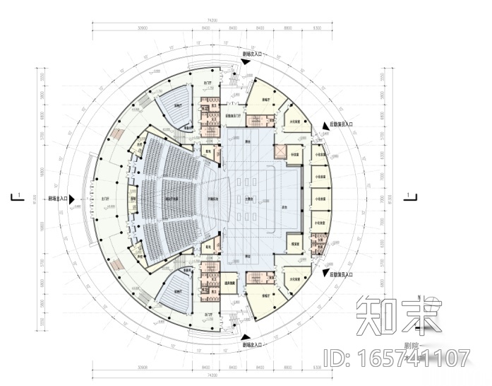 [重庆]江津一院四馆两中心概念设计方案（含施工图，su模...cad施工图下载【ID:165741107】