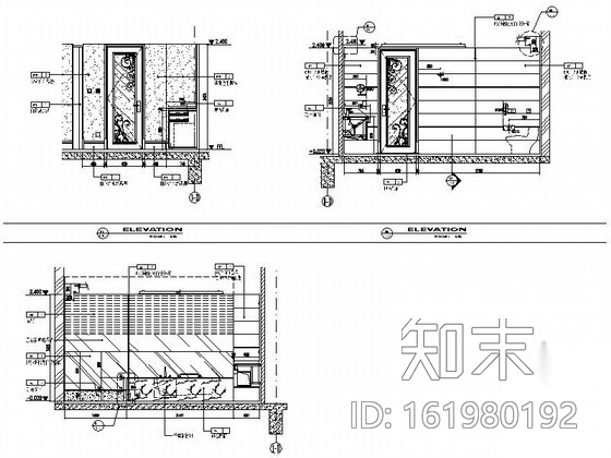 标准酒店客房装修图cad施工图下载【ID:161980192】