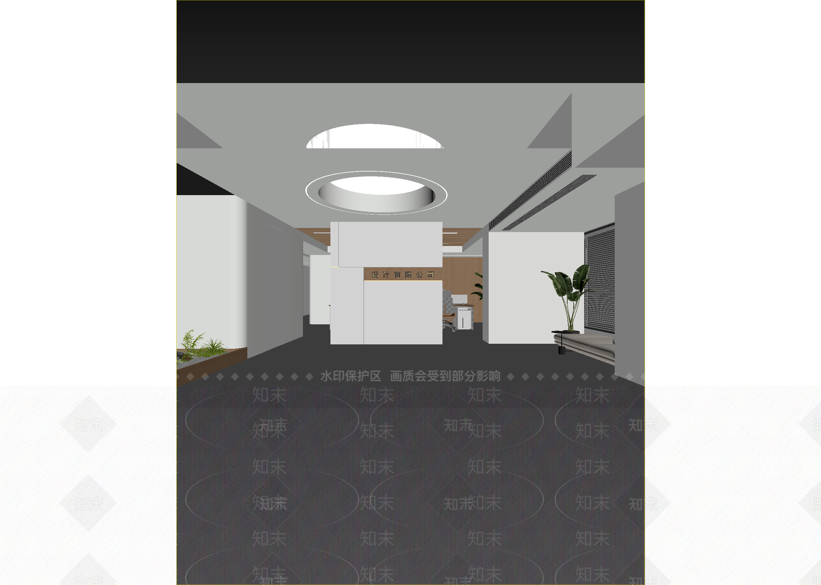 现代办公大厅3D模型下载【ID:1215193238】