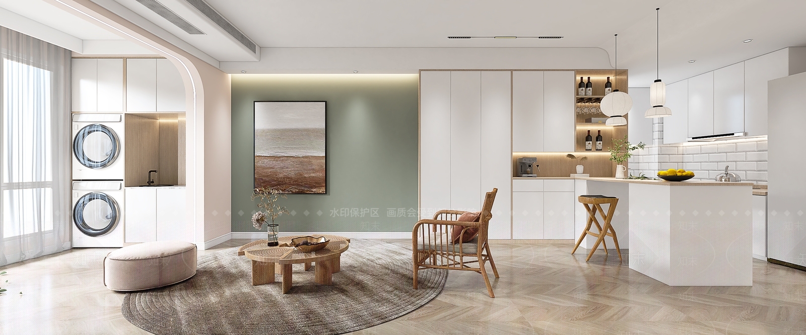 北欧单身公寓3D模型下载【ID:198300199】