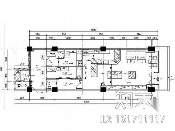 [甘肃]现代精品蛋糕店室内装修施工图（含效果）cad施工图下载【ID:161711107】