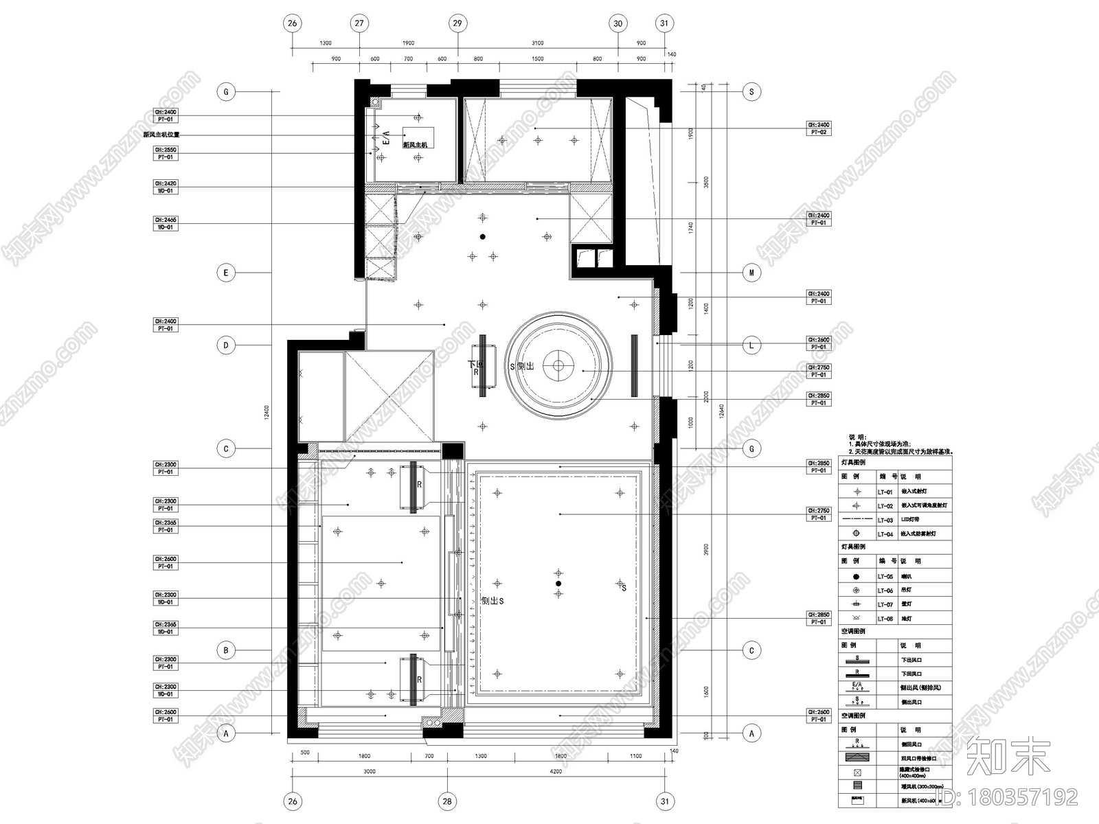 [宁波]182㎡现代三居室上叠别墅家装施工图施工图下载【ID:180357192】