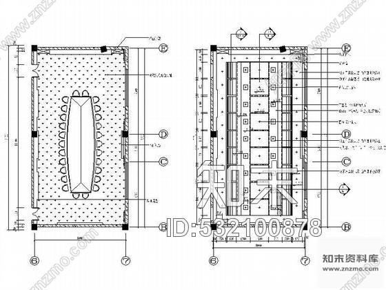 施工图酒店120平米中会议室装修图cad施工图下载【ID:532100878】