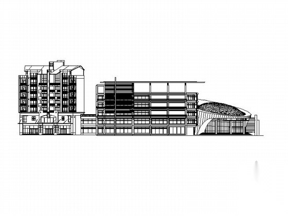 五层休闲会所建筑施工图施工图下载【ID:165627152】