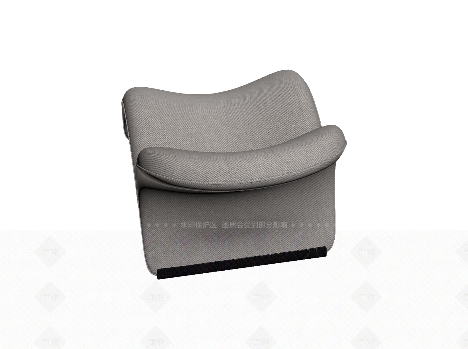 现代简约布艺座椅3D模型下载【ID:1206183977】