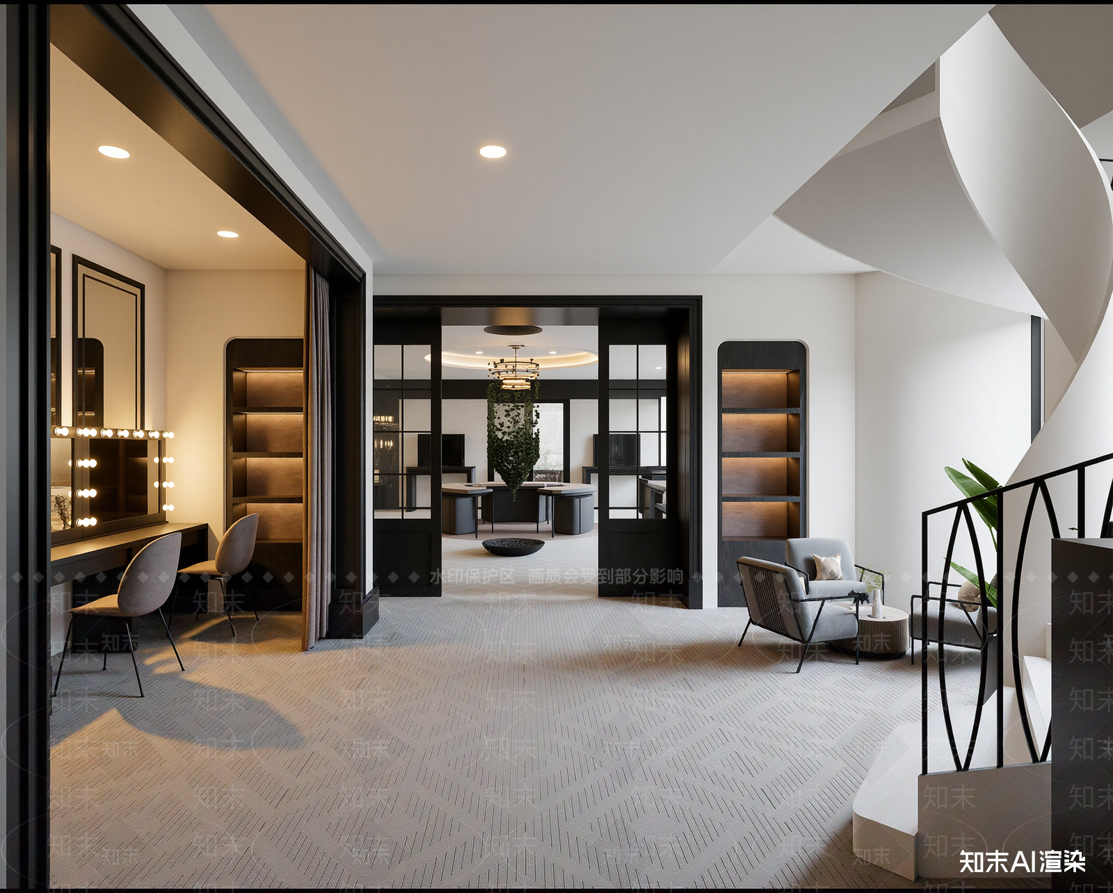 法式化妆间3D模型下载【ID:1221487154】