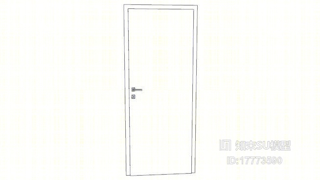 单开门SU模型下载【ID:17773590】